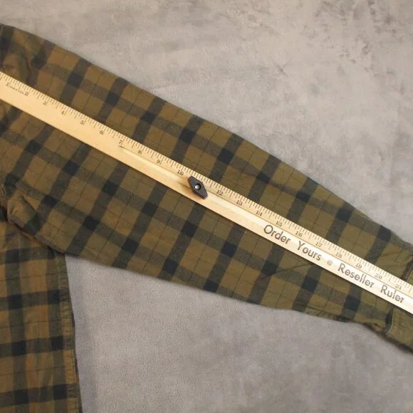 Filson Alaskan Guide Flannel Shirt Men’s Large Brown Green Plaid Shacket